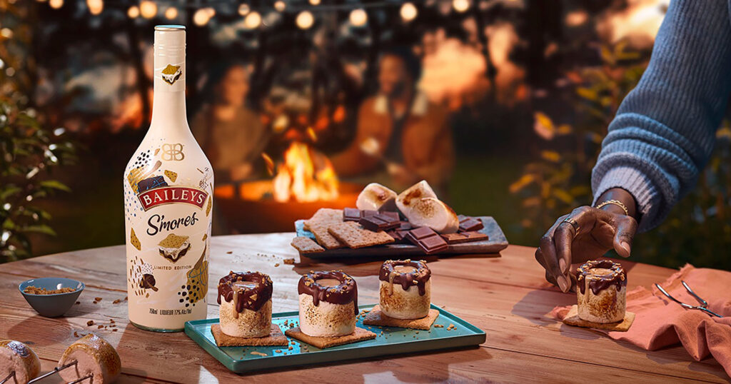 FIRE UP THE SUMMER VIBES WITH THE RETURN OF BAILEYS S’MORES LIQUEUR, A LIMITED TIME OFFERING THAT BRINGS BACK THE NOSTALGIC TASTE OF WARMER MONTHS AHEAD