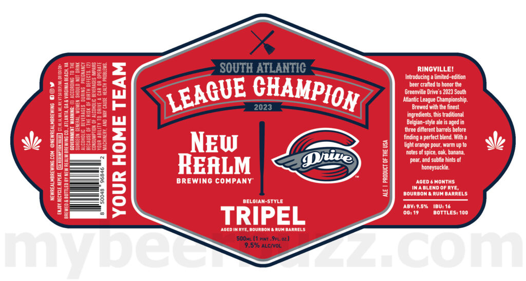 New Realm & Greenville Drive Team Up For Belgian-Style Tripel