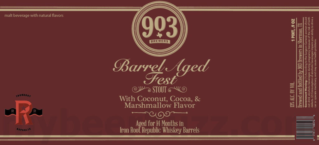 903 Brewers Adding Barrel Aged Fest Stout & Can You Hear Me? Clem FandMango