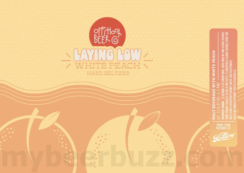 Offshoot Beer Adding Laying Low White Peach Hard Seltzer