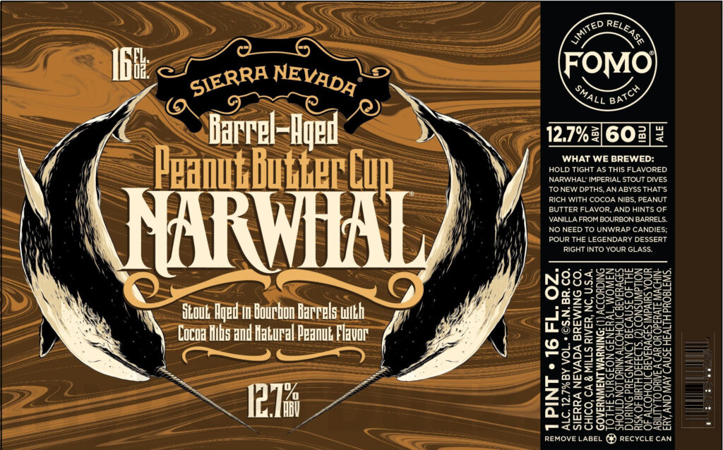 Sierra Nevada Barrel-Aged Peanut Butter Cup Narwhal Coming As FOMO Small Batch Limited Release