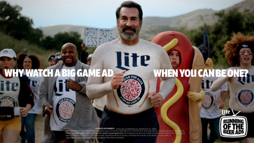 Miller Lite, Rob Riggle team up to ‘run’ 1,000 big game ads