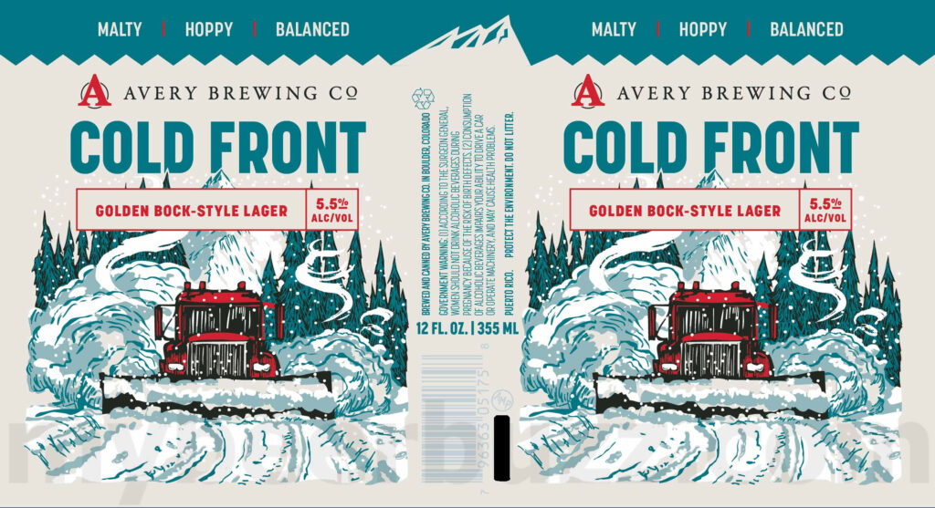 Avery Updating Cold Front Golden Bock-Style Lager