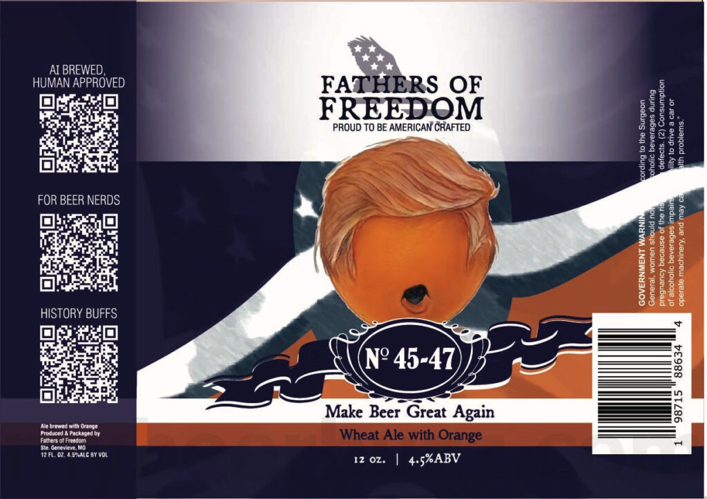 Fathers Of Freedom Beer Adding No 45-47 Orange Wheat Ale