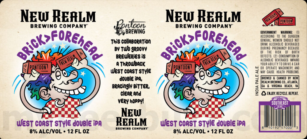 New Realm & Pontoon Brewing Collaborate On Brick>Forehead
