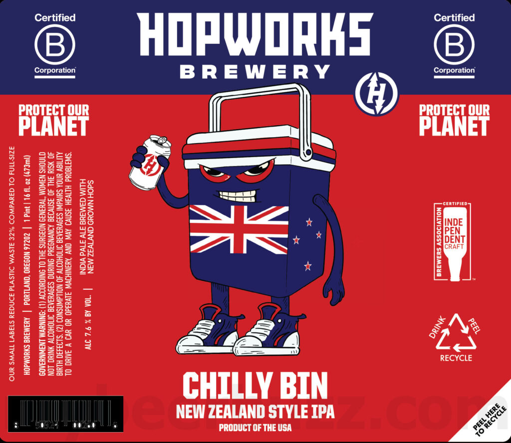 Hopworks Adding Chilly Bin New Zealand IPA