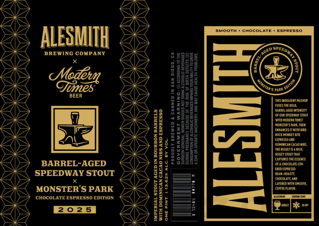 AleSmith & Modern Times Team Up For Barrel-Aged Speedway Stout x Monster’s Park 2025 Chocolate Espresso Edition