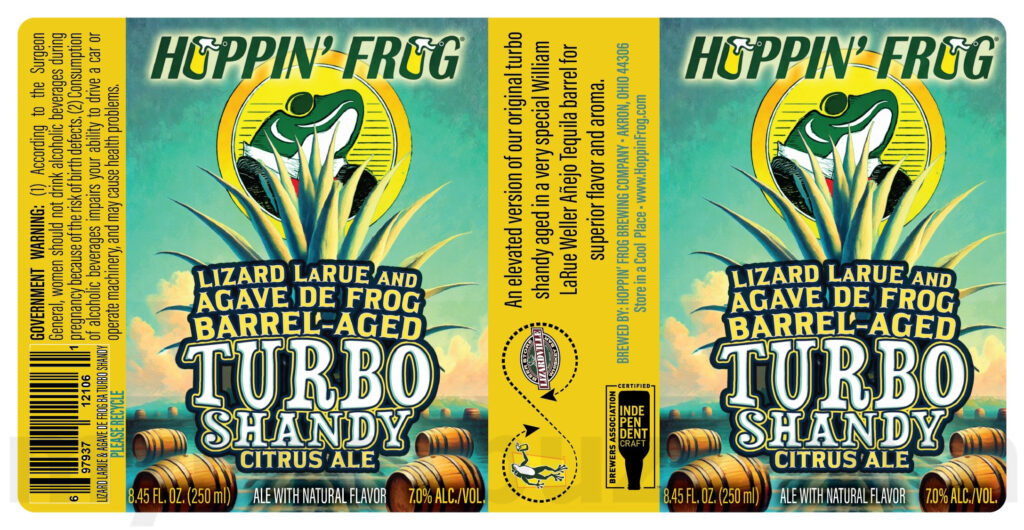 Hoppin’ Frog Adding Lizard LaRue And Agave De Frog Barrel-Aged-Turbo Shandy Citrus Ale