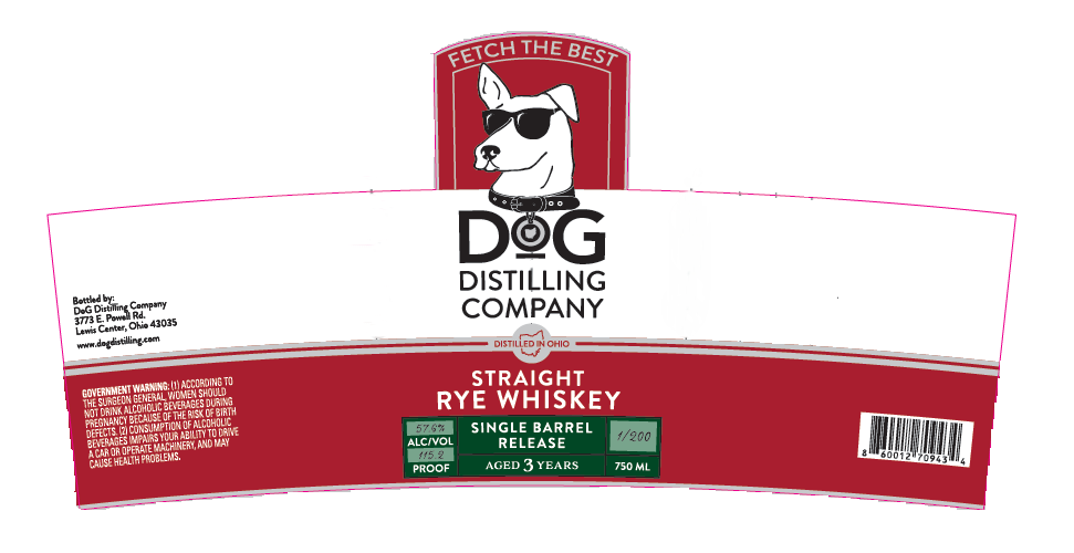 Dog Distilling 3-Year Straight Rye Whiskey