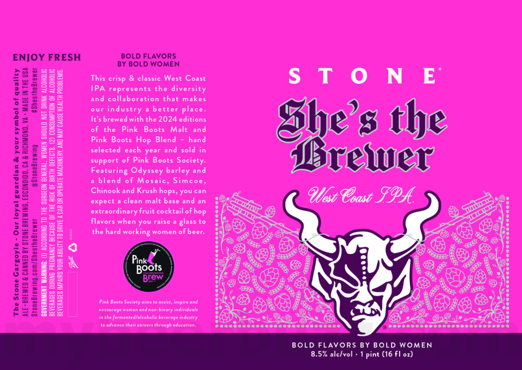 Stone & The Pink Boots Society Team Up For She’s The Brewer West Coast IPA