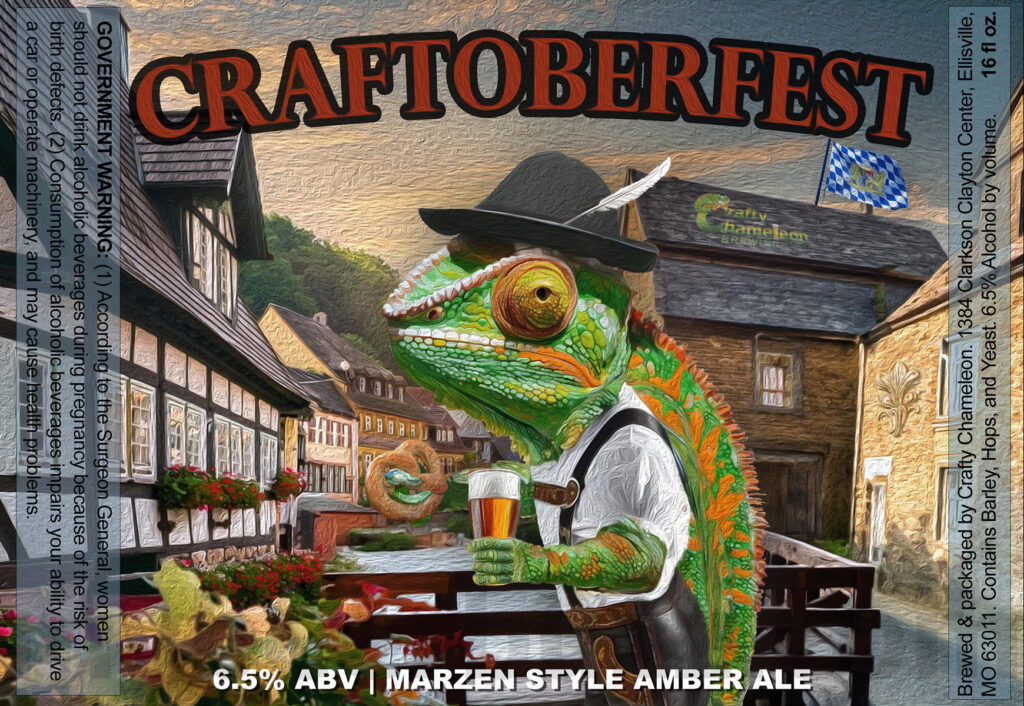Crafty Chameleon Adding Craftoberfest