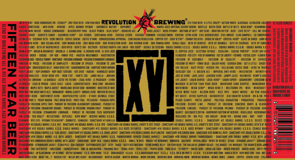 Revolution Brewing Adding XV Fifteen Year Beer