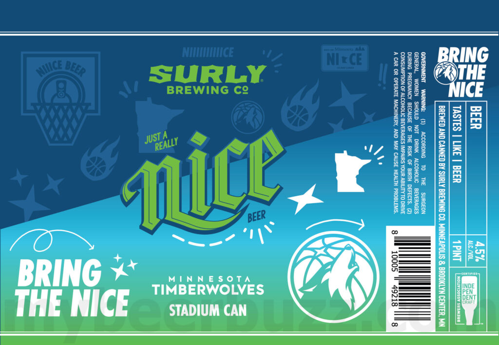 Surly Adding Nice Beer Minnesota Timberwolves Stadium Can