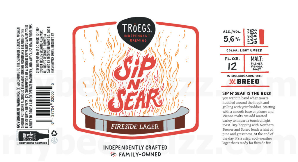 Tröegs Adding Sip N’ Sear Fireside Lager Collaboration