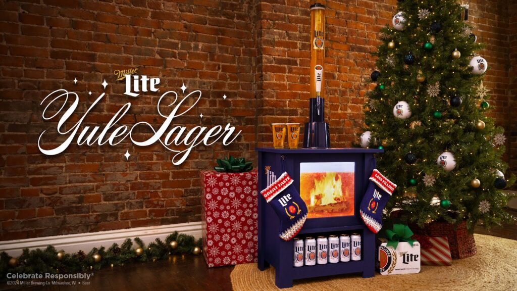 Miller Lite Debuts The Yulelager Digital Fireplace With a Hoppy Twist