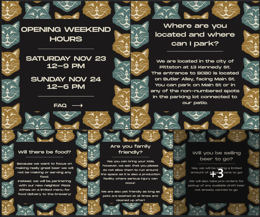 Blind Cat Beer Announces Opening In Pittston, PA 11/23/24