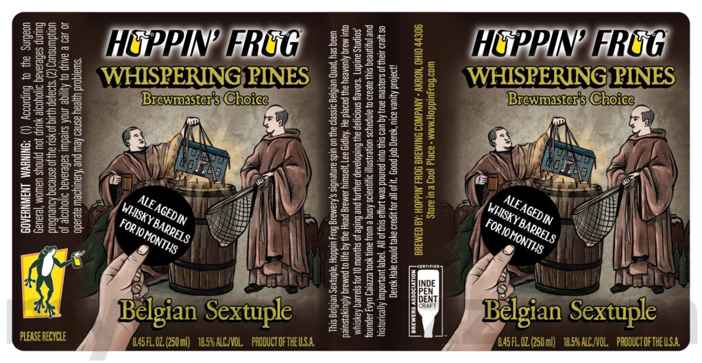 Hoppin’ Frog Adding Whispering Pines Brewmaster’s Choice & Farkus’ Winter Warmer