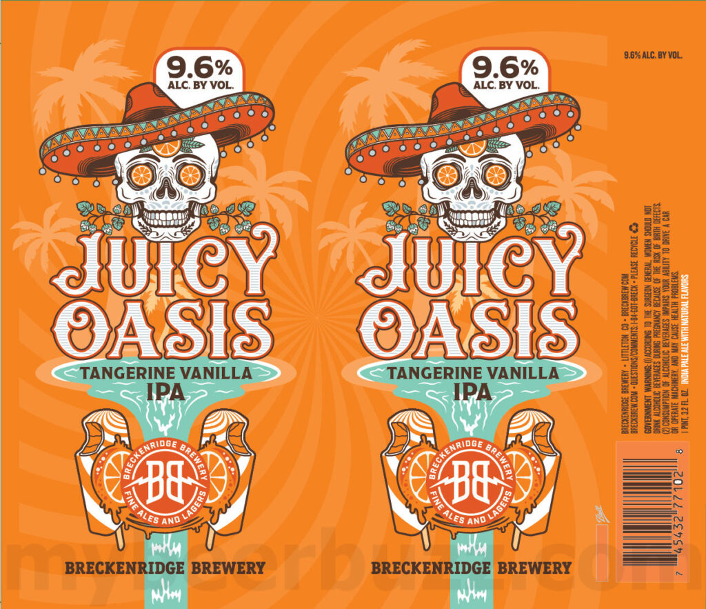 Breckenridge Adding Juicy Oasis Tangerine Vanilla IPA