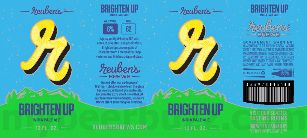 Reuben’s Brews Adding Brighten Up IPA