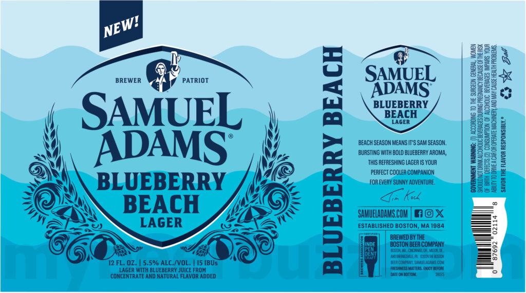 Samuel Adams Adding Blueberry Beach Lager / Blueberry Lager