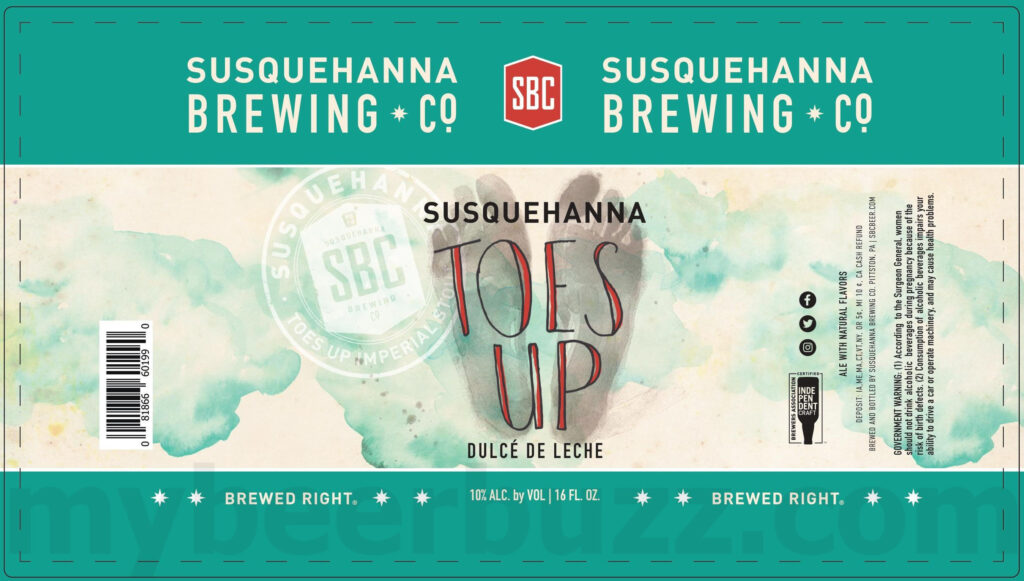 Susquehanna Brewing Adding Toes Up Dulcé De Leche, Rocket Pop, Valley Light & Hazy River IPA