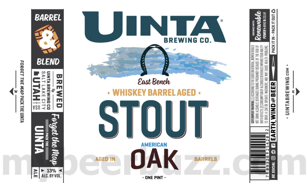 Uinta Adding East Bench Whiskey Barrel Aged Stout, Endankification, Was Angeles and Fourth & 20