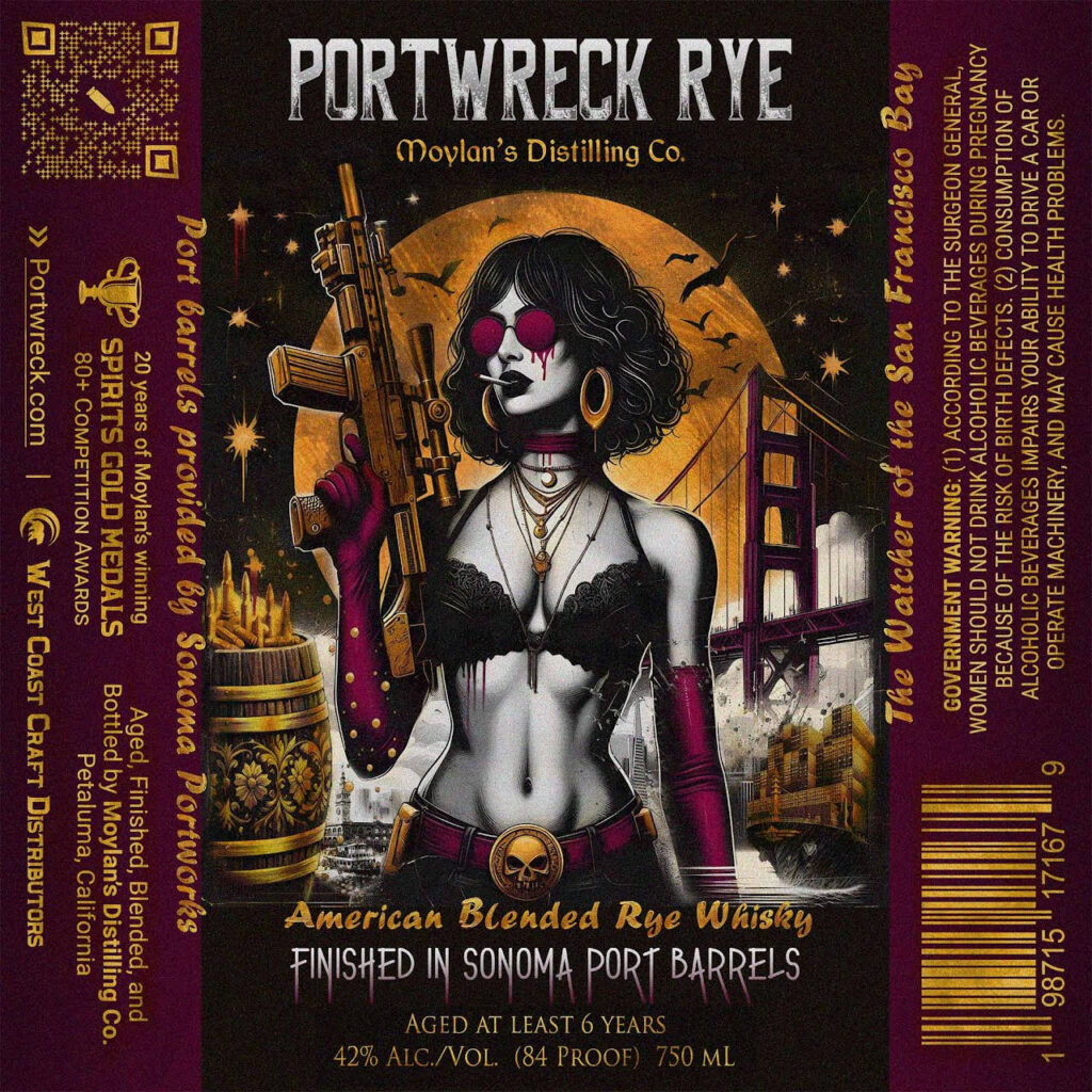 Stillwater Spirits / Moylan’s Distilling Portwreck Rye 6-Year American Blended Rye Whiskey Finished In Sonoma Port Barrels