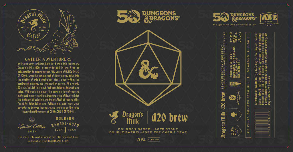 New Holland Adding Dragon’s Milk d20 Brew For The 50th Anniversary Of Dungeons & Dragons (20%-AbV)