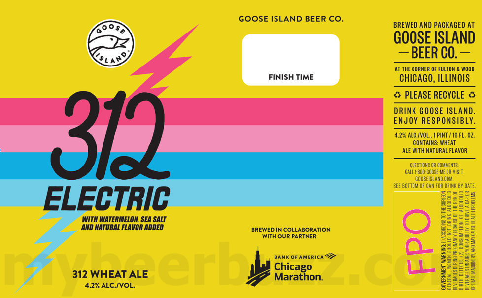 Goose Island Working On 312 Electric Collaboration For The Bank Of America Chicago Marathon