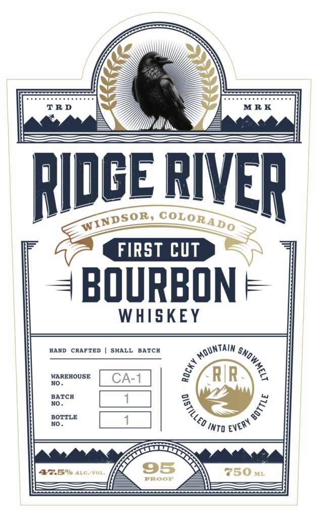 Ridge River First Cut Bourbon Whiskey Small Batch With Rocky Mountain Snowmelt