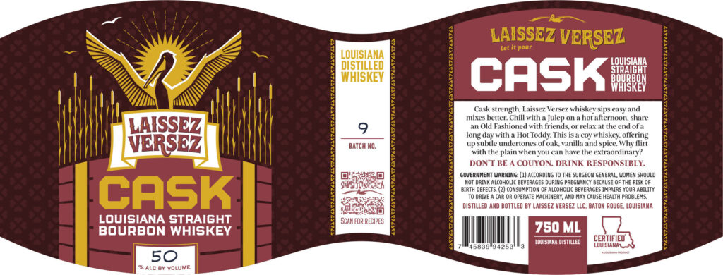 Laissez Versez Cask Louisiana Straight Bourbon Whiskey