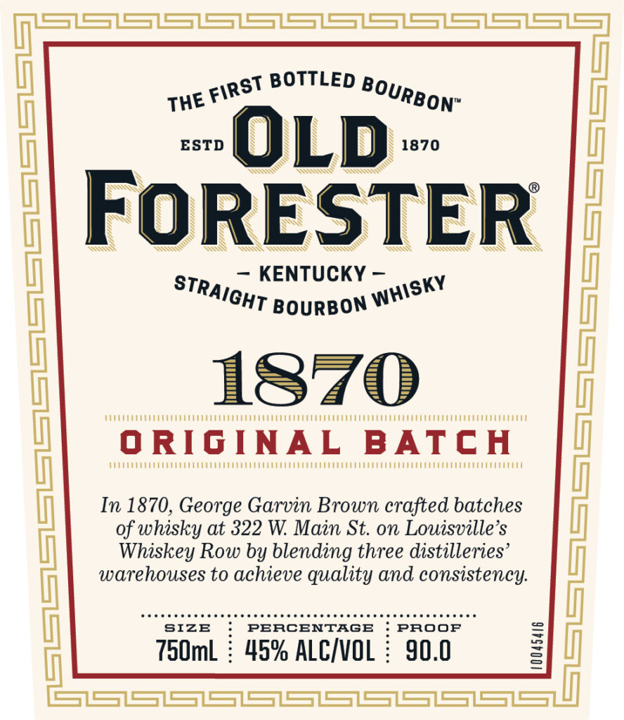 Old Forester 1870 Original Batch Kentucky Straight Bourbon Whiskey