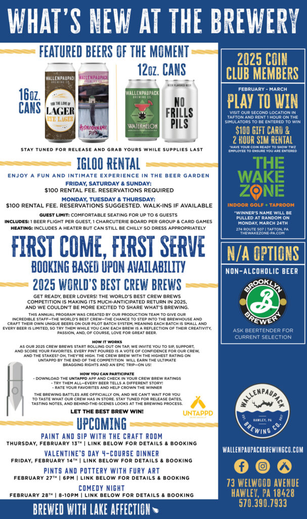 Wallenpaupack Brewing News & Brews