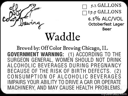 Off Color Brewing – Waddle Octoberfest Beer