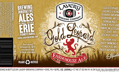 Lavery Brewing – Gold Leopard Farmhouse Ale & Out Come The Wolves