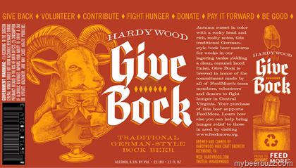 Hardywood Park – Give Bock Coming To 12oz Cans
