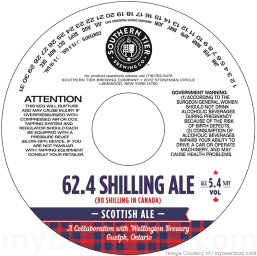 Southern Tier  & Wellington Brewery Collaborate On 62.4 Shilling Ale
