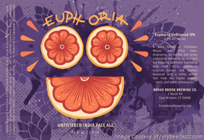 Broad Brook Brewing – Euphoria Unfiltered IPA 16oz Cans