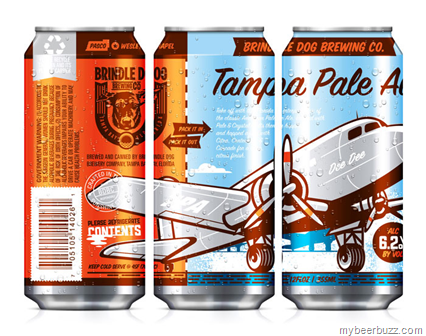 Brindle Dog Brewing – Tampa Pale Ale & Orange Grove Wheat 12oz Can Designs