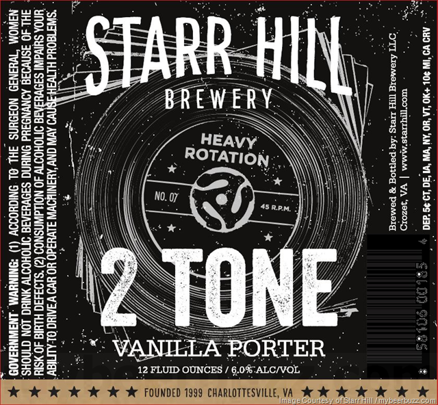 Starr Hill Adding 2 Tone Vanilla Porter In Dec