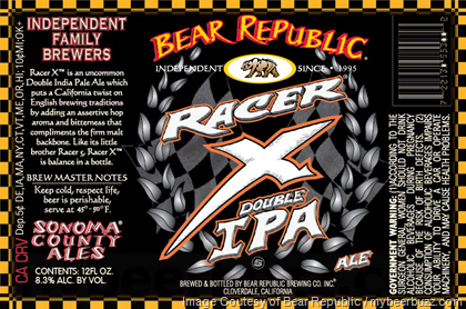 Bear Republic Racer X Double IPA 12oz Bottles