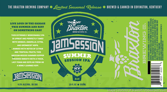 Braxton Adding Jam Session Summer Session IPA Cans