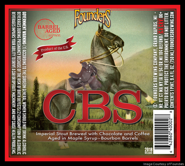 Founders CBS Will Be the 6TH and final Release In 2018 Barrel Aged Series