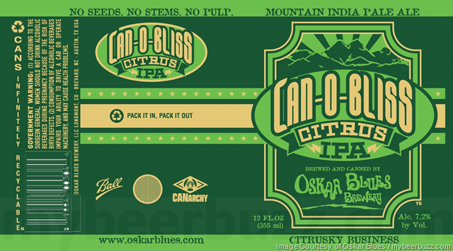 Oskar Blues Releasing Can-O-Bliss Citrus IPA Cans