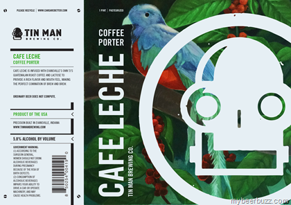 Tin Man Brewing – Café Leche Coffee Porter 16oz Cans