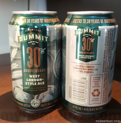Mybeerbuzz.com Highlights Summit 30th Anniversary West London-Style Ale
