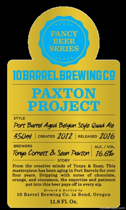 10 Barrel Fancy Beer Series Paxton Project – 16.6%-AbV