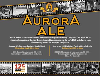Dry Dock Brewing Releasing Aurora Ale To Commemorate Aurora’s 125th Anniversary