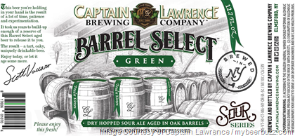 Captain Lawrence Barrel Select Green 12.7oz Bottles
