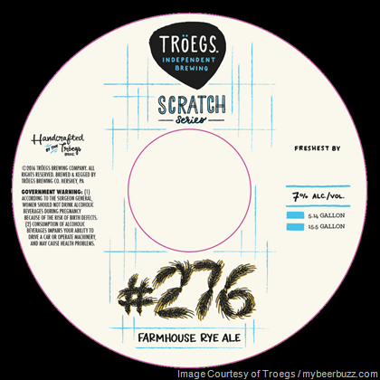Troegs Scratch # 276 – Farmhouse Rye Ale